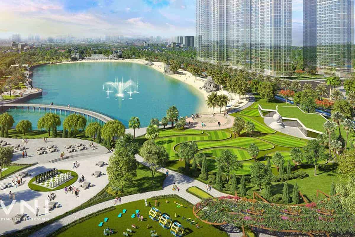 Kh&ocirc;ng gian xanh tại Sun Group Bắc Ninh